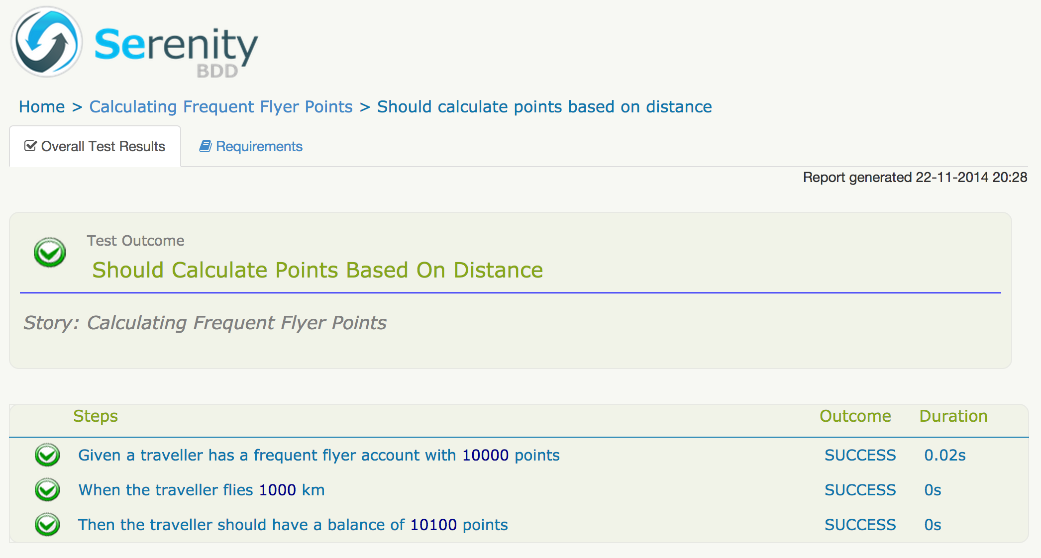 first steps test report